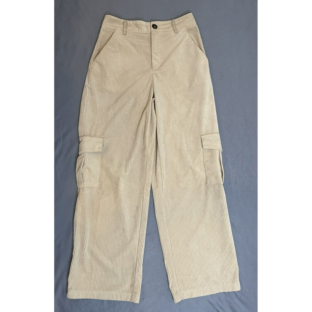 Shein Cargo Pants Womens Size 3 Khaki High Rise Flap Pockets